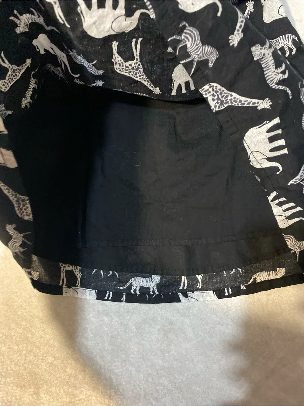 Old Navy Baby Girl Ruffle Safari Animal Print Sundress Size 18-24 Months Black